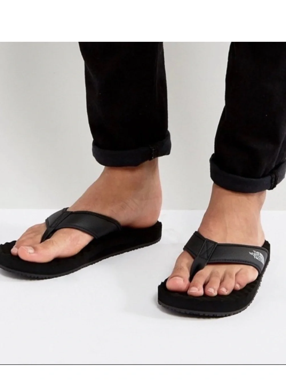Men’s North Face Base Camp Black Slip On Sandal Flip Flops Chunky Size 11